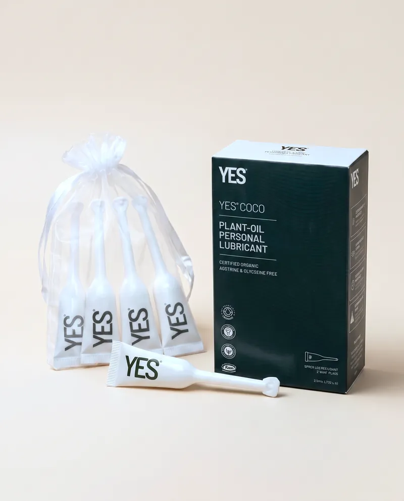 YES Coco Oil-Based Lubricant, travel six